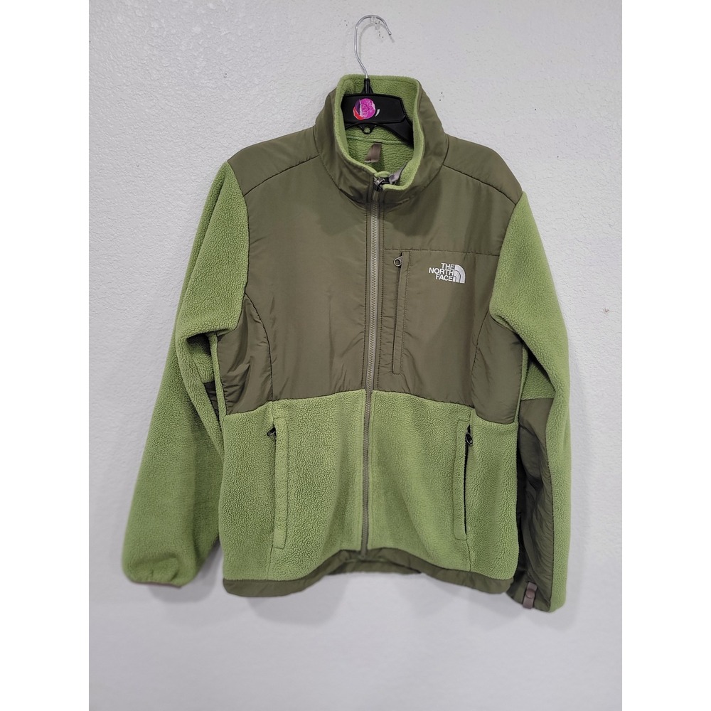 The North Face Denali Polartec Fleece Jacket Womens M Green Full Zip‎ Coat #23